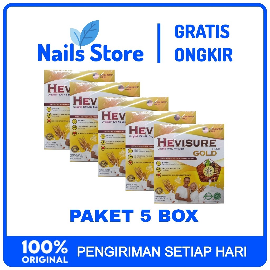 

Paket 5 Box Hevisure Gold Asli Original Susu Diabetes Kencing Manis Ampuh Atasi Gula Darah Tinggi