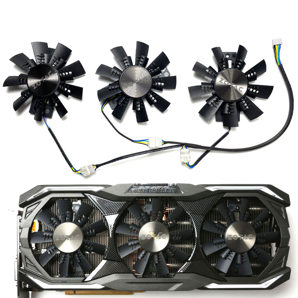 New For ZOTAC GeForce GTX1070 1070ti 1080 AMP Extreme Graphics Card Replacement Fan GAA8S2U