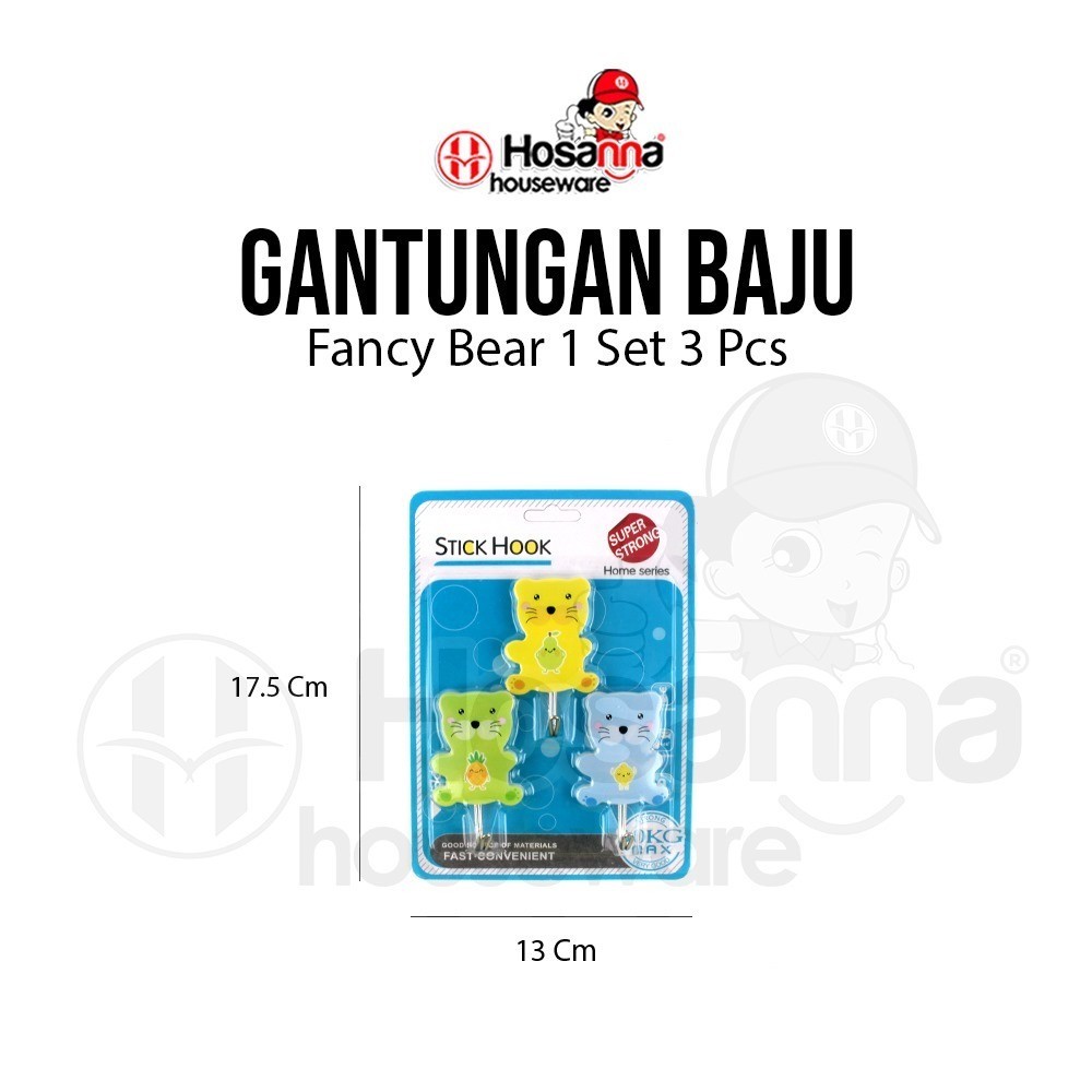 ACEH.NBL 116578 Gantungan baju tempel serbaguna motif lucu