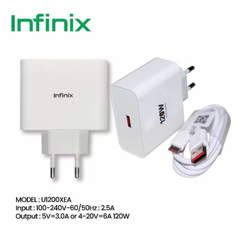 Hyper Charger Casan INFINIX 120W Original 100% CHARGER TYPE C Fast Charging Infinix Note 12 VIP Note