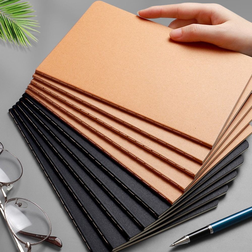 

Portable A4/A5/B5 Notebook Kraft Cover Grid/Lined/Blank Notepad Diary Book School/Office