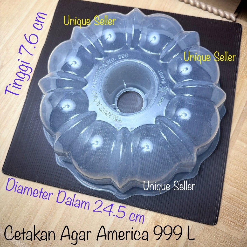 6 pcs Cetakan Agar Jelly Puding Amerika Jumbo 26 cm OWL PLAST / Cetakan Loyang Agar Ager Agar2 Pudin