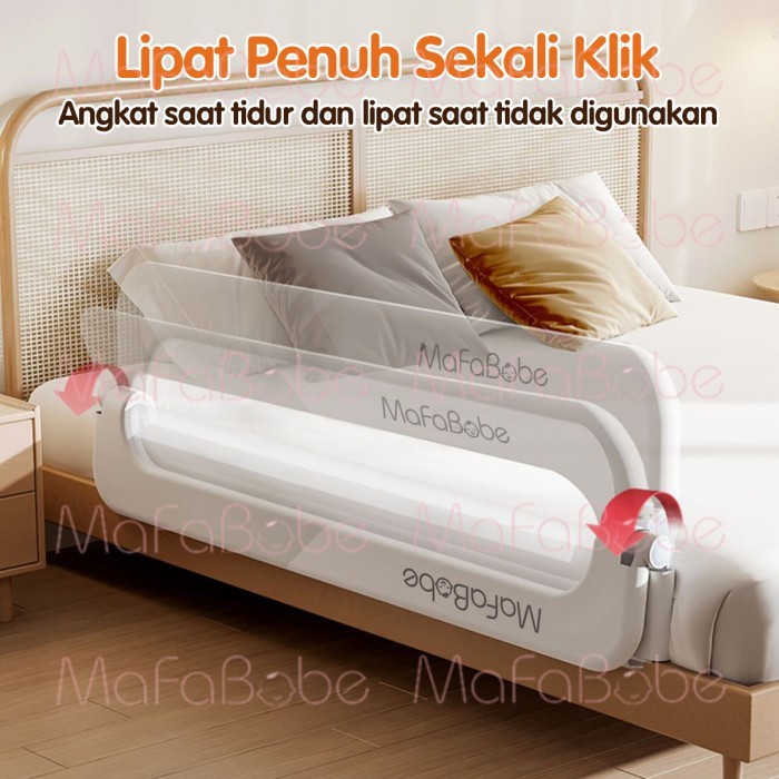 ✨BISA COD✨ - Mafababe BabyBedrail Foldable Bed Fence Pagar Tempat Tidur Yang Bisa Dilipat Baby Bed R