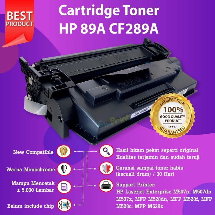 FixPrint Toner Compatible HP 89A / CF289A Tanpa Chip