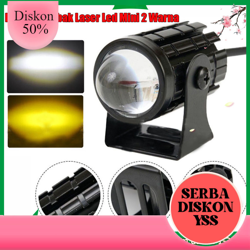 COD Lampu Tembak Laser Led Mini 2 Warna - Lampu Tembak Sorot Foglamp Mini D2 Laser Gun/lampu tembak 