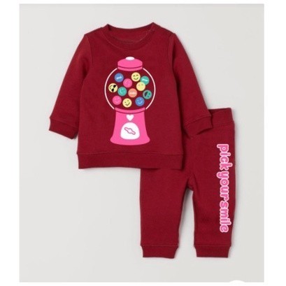 EMOJI SET Setelan Anak Perempuan / Setelan Anak 1-11 TAHUN