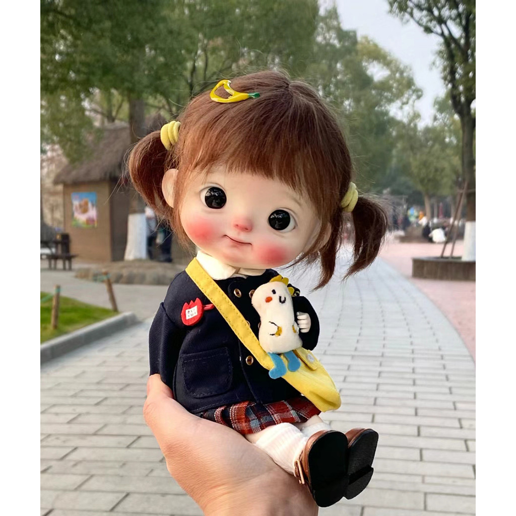 2024 New BJD 1/6 Meng Qbaby Big Head Resin Doll Fashion Doll Cute, Stupid and Cute