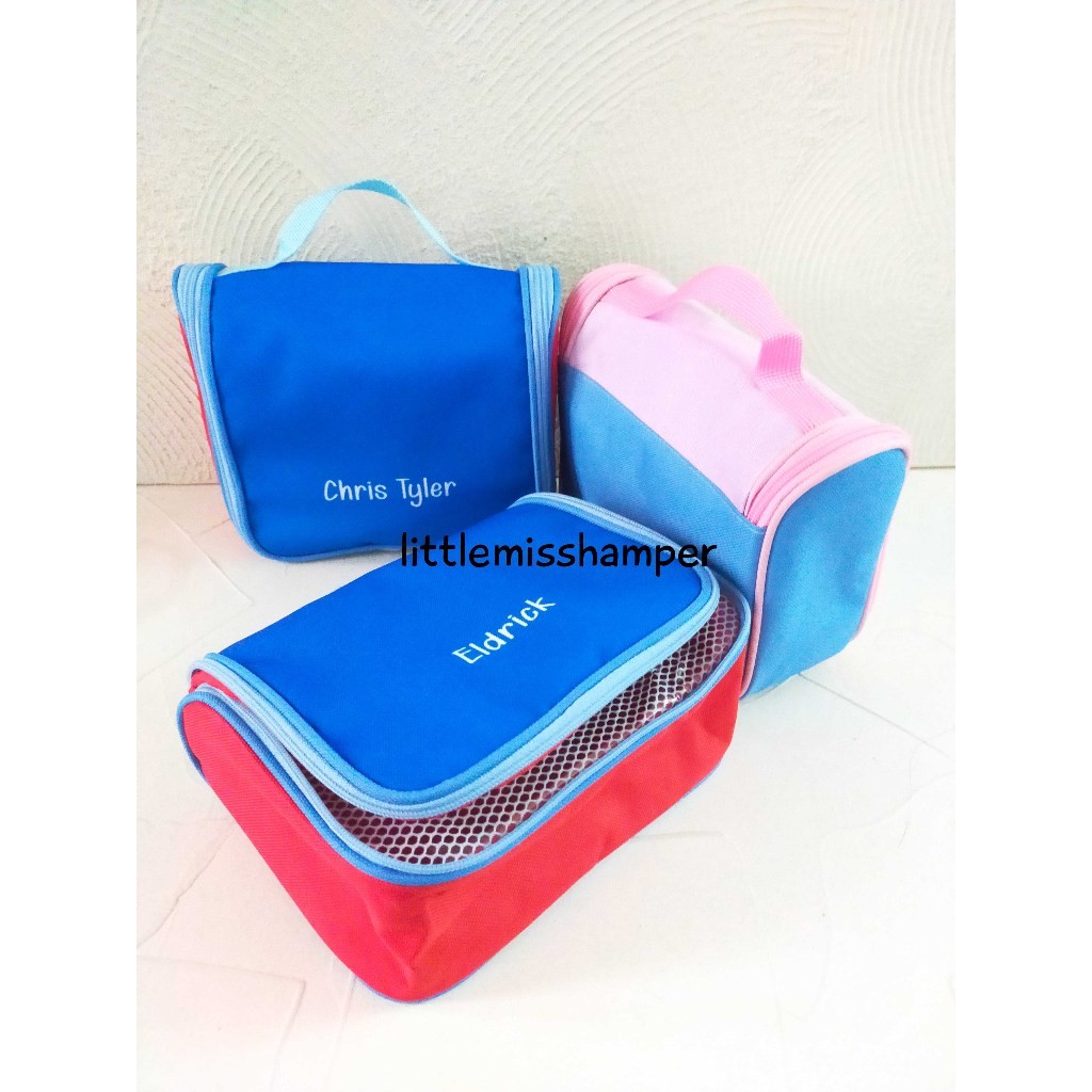 

Toiletries case custom hamper bayi souvenir ultah anak printing mika / kain