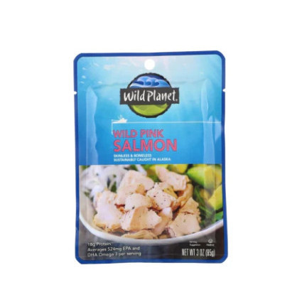 

Ikan Salmon Siap Saji Wild Planet Pure Pink Salmon and Sea Salt 85g - Ready to Eat Tanpa Tulang dan Kulit