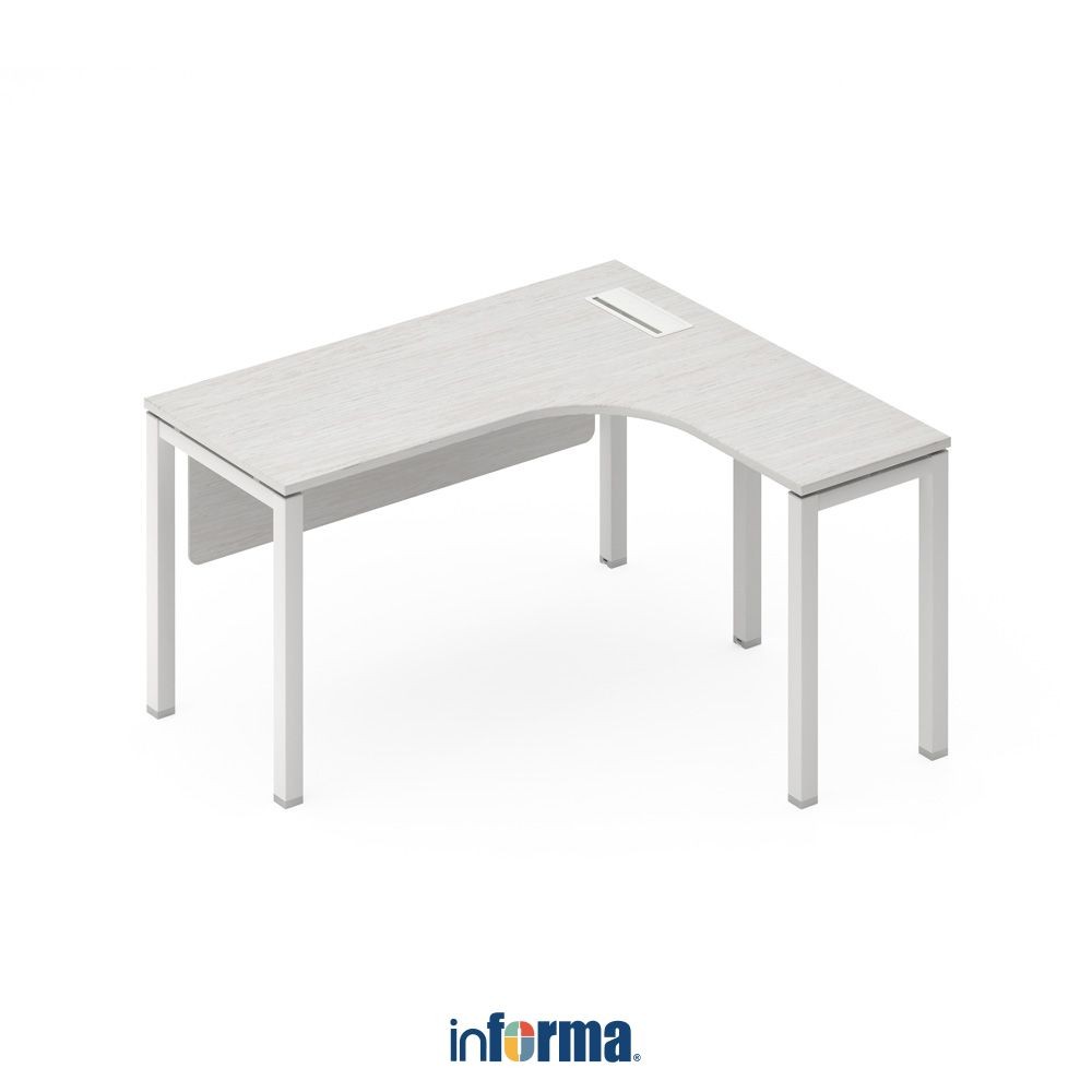 Informa Sieben Meja Kantor Sisi Kanan 140 cm Office Desk Letter L Meja Kerja Sudut Kanan Furnitur Ka