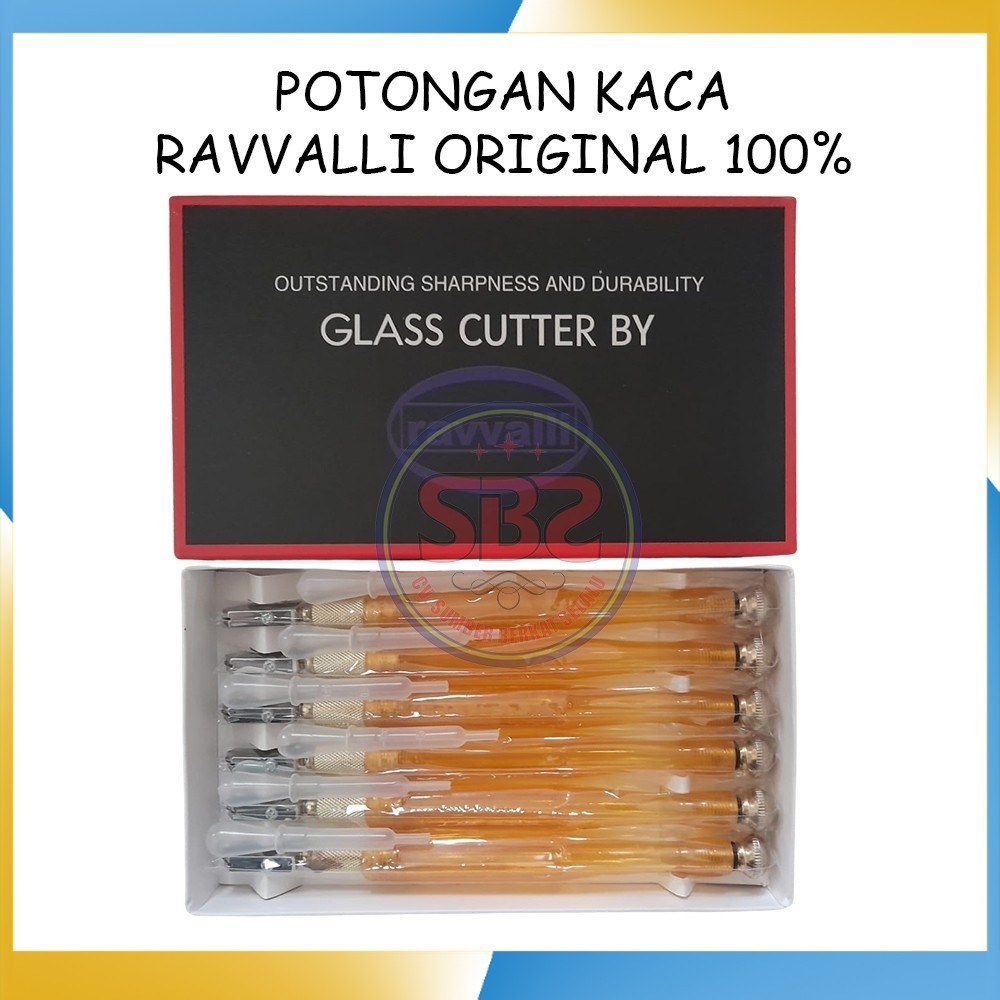 RAVVALLI Pemotong Kaca Ravvalli Original Asli Alat Pemotong Kaca Original Murah Glass Cutter Pisau K