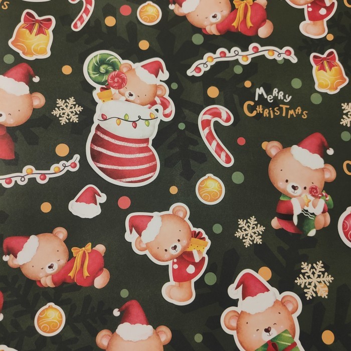 

Kertas kado natal christmas wrapping paper sansan wawa - Xmas jumbo C