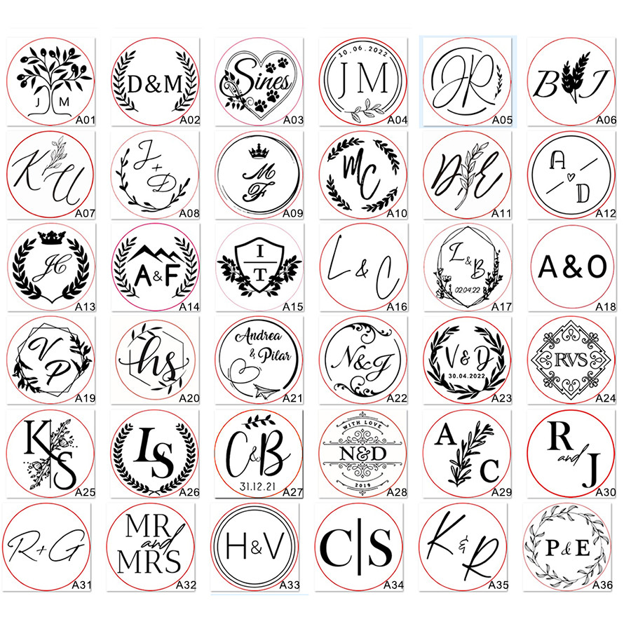 

Double Name Wedding Wax Seal Stamp Custom seals 2 Initials Personalized Letter Birthday Invitation Envelop DIY Stamp Customized