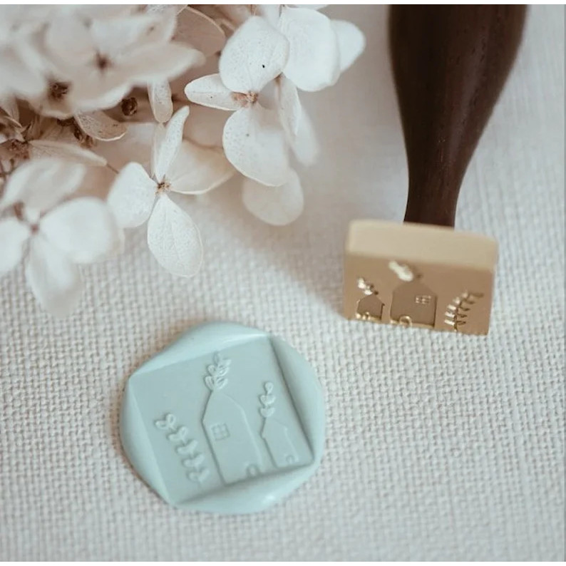 

House Wax Seal Stamp Kit, decorative wax seal kit, envelope seal stamp, invitation seal stamp