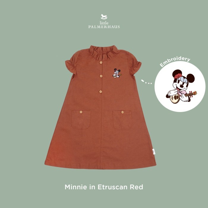 ✔Virtual.C✔ - TERMURAH Dress Anak - Little Palmerhaus Disney Jisu Short Sleeved Dress - Etruscan Red