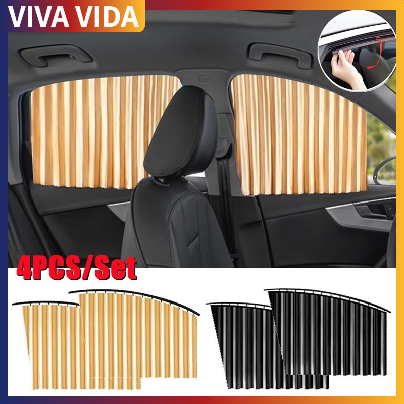 - Model Universal Tirai Jendela Mobil 4set (Depan Dan Tengah) Gorden Mobil Tirai Mobil