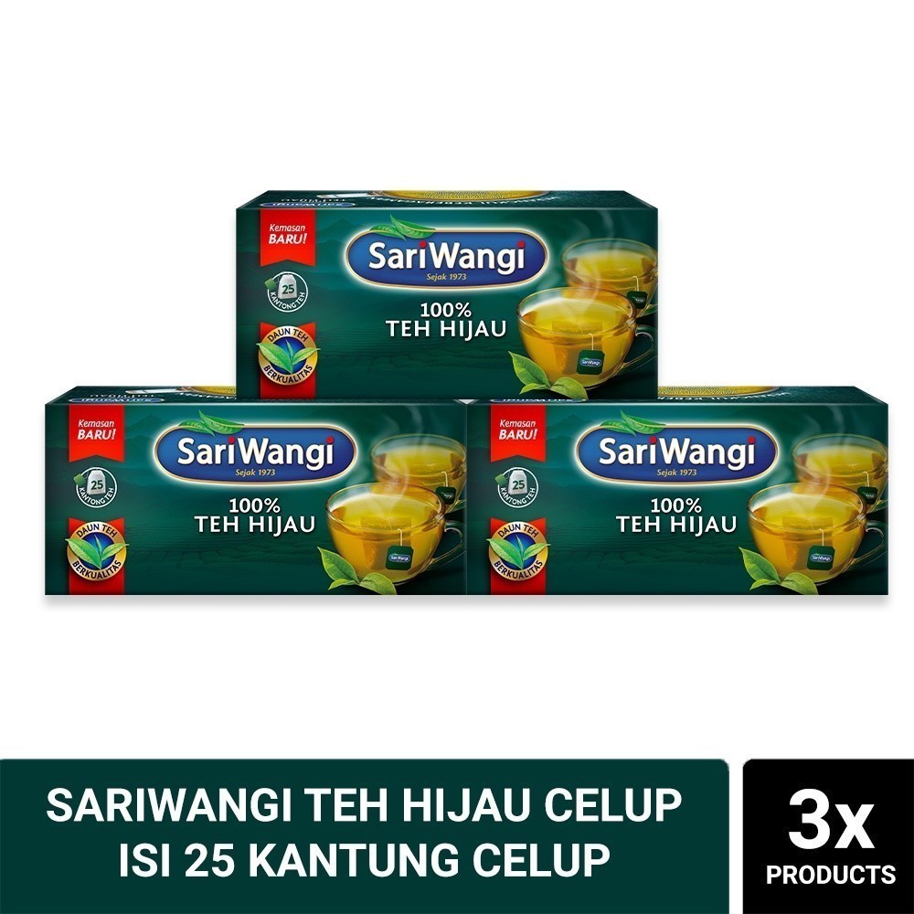 

SariWangi Teh Hijau Teh Herbal 46.25 g x3 MURAH