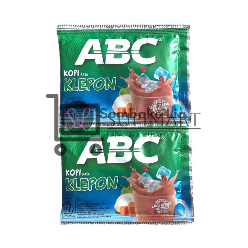 

ABC Kopi Klepon 25gr Renteng Isi 10 Sachet / Kopi ABC Klepon Renceng