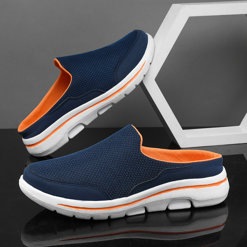 

2024 Men Slippers Summer Breathable Home Indoor Slippers Men Thick Bottom Slides Fashion Couple Walking Shoes Chanclas Hombre