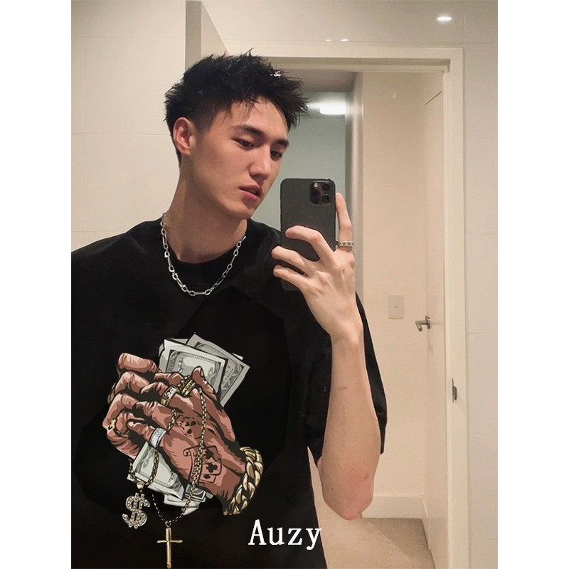 [COD] AUZY T-shirt Retro Amerika Hiphop Dolar Amerika shirt kaos pria distro original 100%