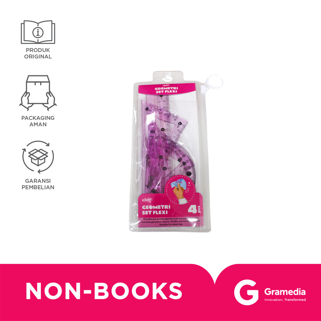 

Gramedia Surabaya - Estudee geometric set flexi pink es-gr18510