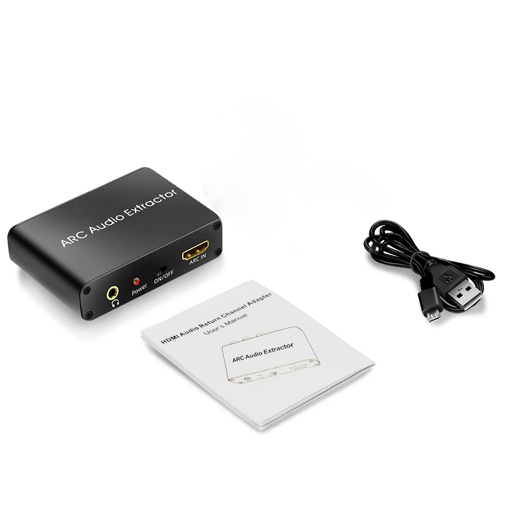 192KHz HDMI ARC Audio Adapter Extractor Digital to Analog Audio Converter DAC SPDIF Coaxial RCA 3.5m