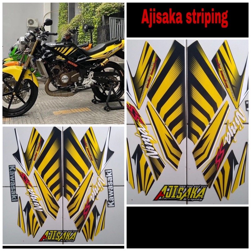 stiker ninja ss 2013 kuning / striping ninja ss 2013 kuning / striping stiker lis les Kawasaki ninja