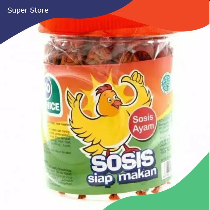 

SOSIS SO NICE SIAP MAKAN RASA AYAM SAPI OTAK-OTAK 525gr toples isi 24 - AYAM