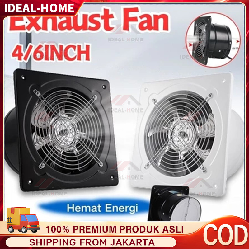 TMDZ-4 Inch Kipas Exhaust Ventilasi Dinding penyedot asap dapur kipas kamar mandi