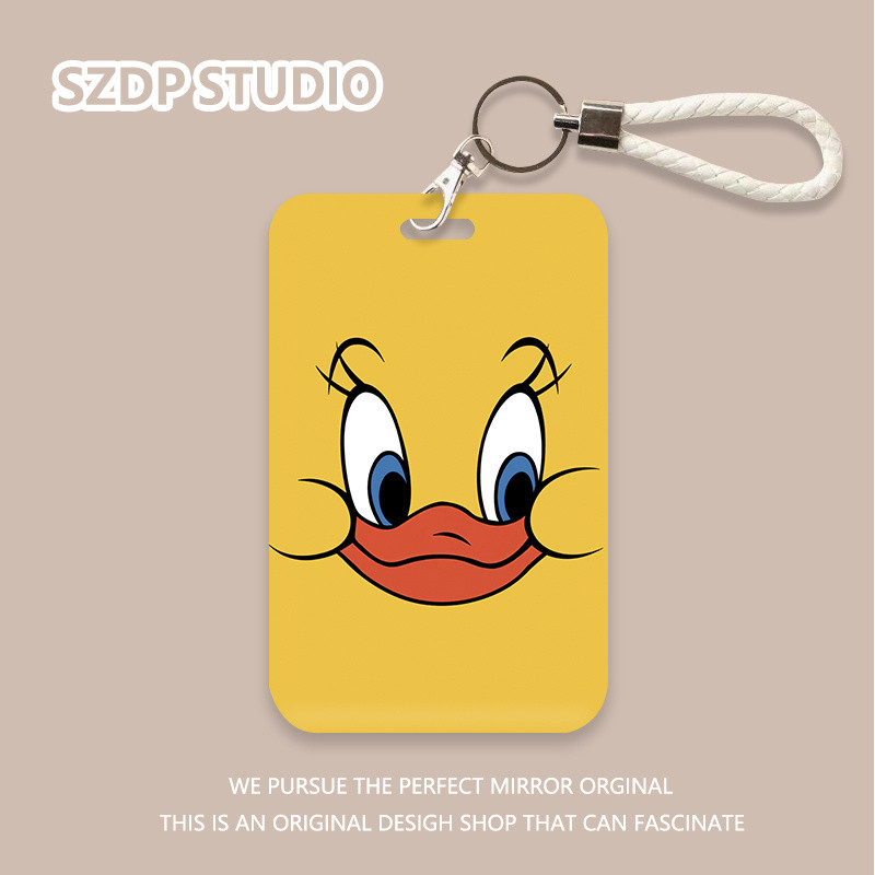 

ID CARD Kartun Korea emoticon bebek kecil yang lucu penutup pelindung gantungan kunci all-in-one penutup pelindung kartu bank penutup pelindung kartu ID kartu bus