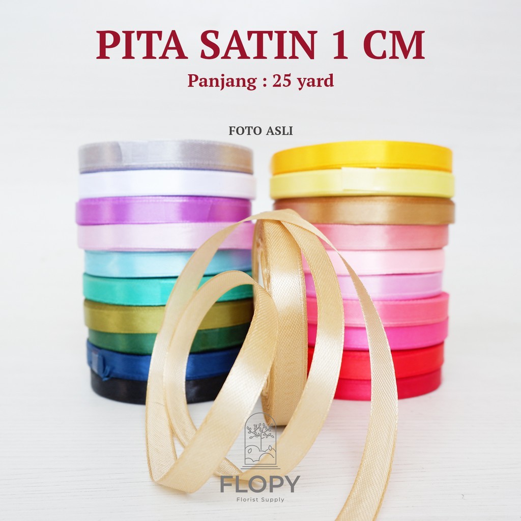 

[25 yard] Pita Satin 1 cm / Pita Kado FLOPY