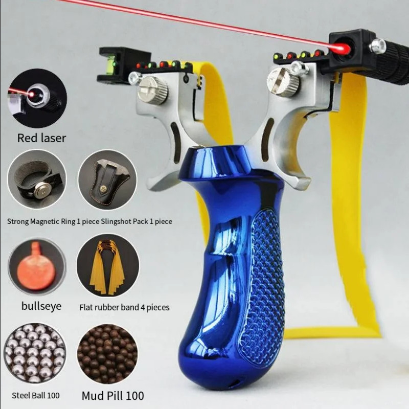 Big Power Ketapel Tactical Slingshot dengan Laser Sight / Ketapel Ktapel Pelontar Laser Sight Rubber