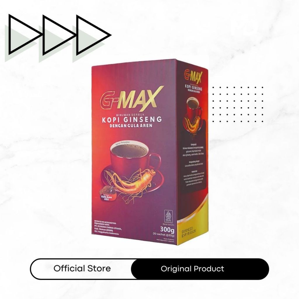 

G-MAX BPOM - Kopi Gingseng Stamina - Penambah Stamina Pria - 1 Box Isi 10 Sachet Original