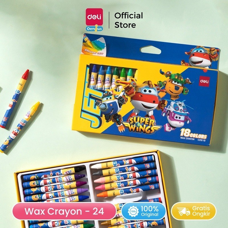 

Wax Crayon / Krayon Deli 12 / 24 Warna Super Wings EC21000 | EC21020