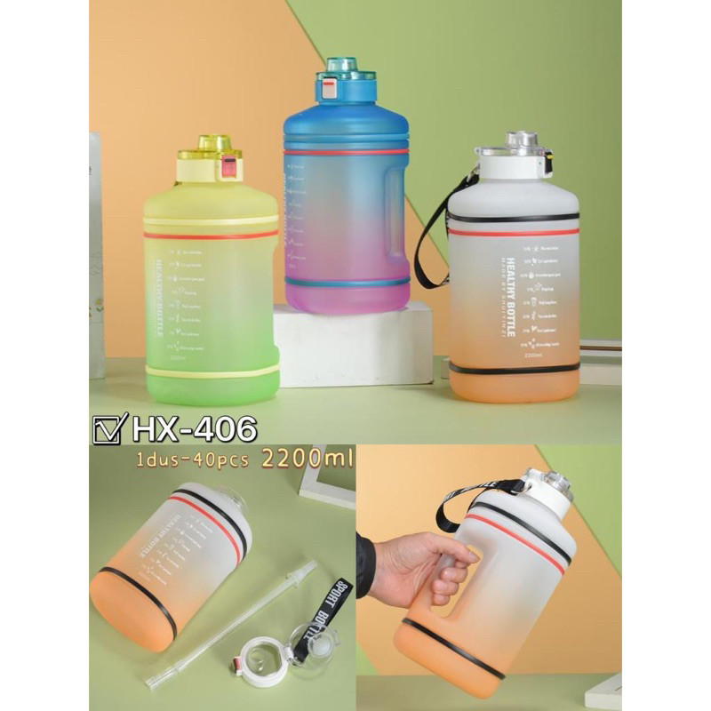 (TOS) BOTOL MINUM MOTIVASI BOTOL VIRAL UNIK LUCU 2 LITER / BOTOL 406