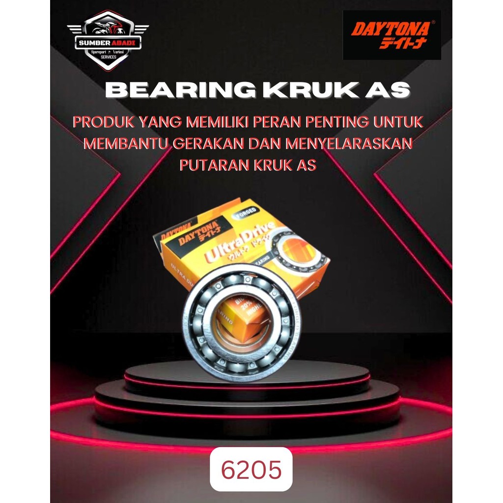 Daytona Bearing Laher Kruk AS Crankshaft 6205