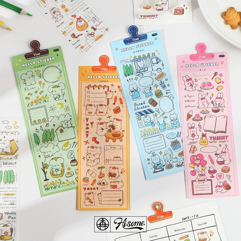 

Journamm.id Hisome pita panjang asli daftar keinginan seri kehidupan sehari-hari barang-barang kecil stiker kolase buku pegangan 4 jenis