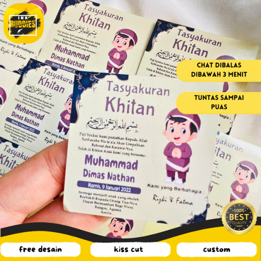 

INB 7-11 Stiker Tasyakuran Walimatul Khitan anak kotak Murah Tempel Box Nasi Tinggal Tempel