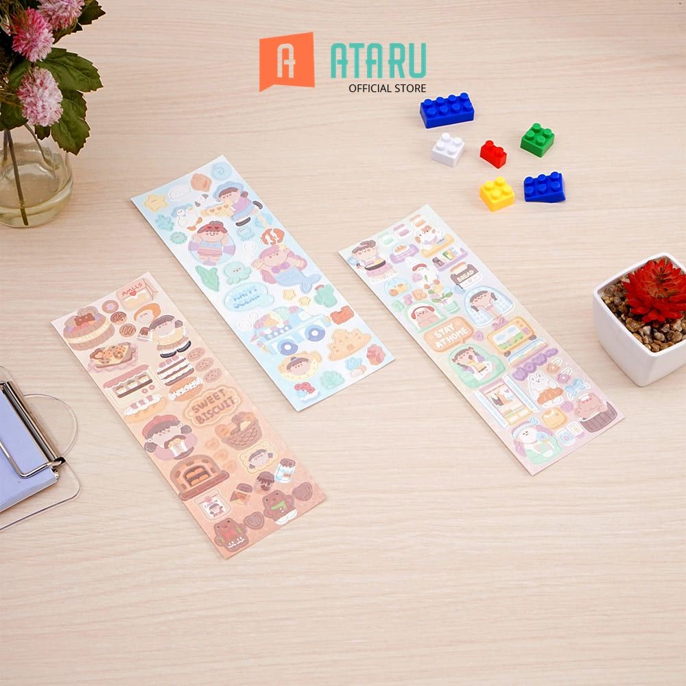 

Ataru Stiker Happy Park Stiker Dekoratif Lucu Cute Stickers Deco Sticker Pack Journal Book