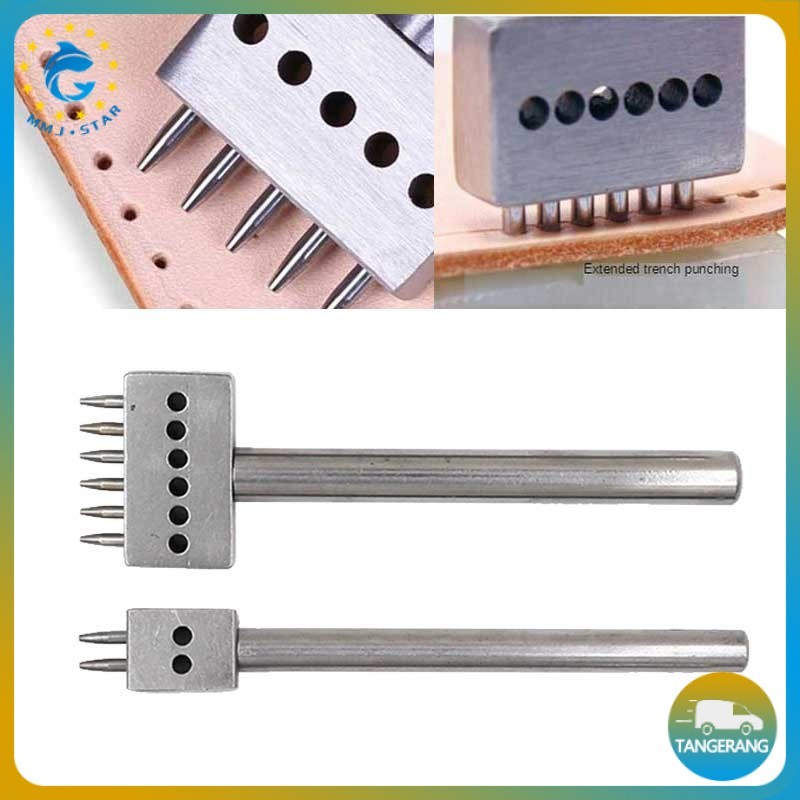 

4mm Alat Pelubang Pembolong Kulit 2 6 Lubang Ikat Pinggang Plong Kulit