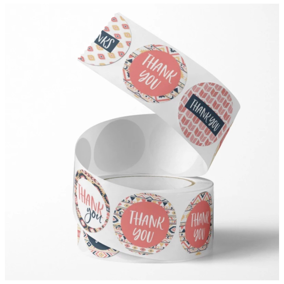 

500 PCS Stiker Thank You 1 Roll Stiker Thank You Sticker Thank You Harga Termurah Murah Kualitas Terbaik Baik Berkualitas