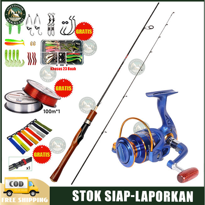 #Beli 1 Dapat 5 # Pancing Set Murah Murah Kuat Power Pancing 1.65M/1.8M/2.1M/2.4M Joran Pancing Panc