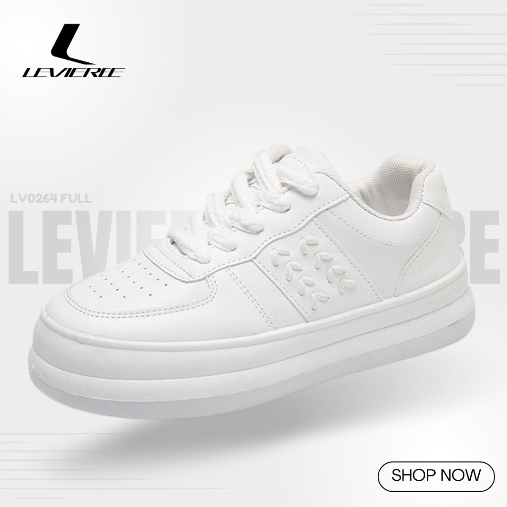 PROMO LVR LV0264 Sepatu Sneakers Wanita Kepang Bertali Full