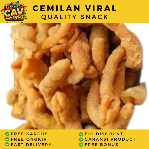 

CAV KERIPIK USUS BBQ 1Kg Keripik Usus Crispy Usus Kering Usus Crispy Kriuk Cemilan Terlaris