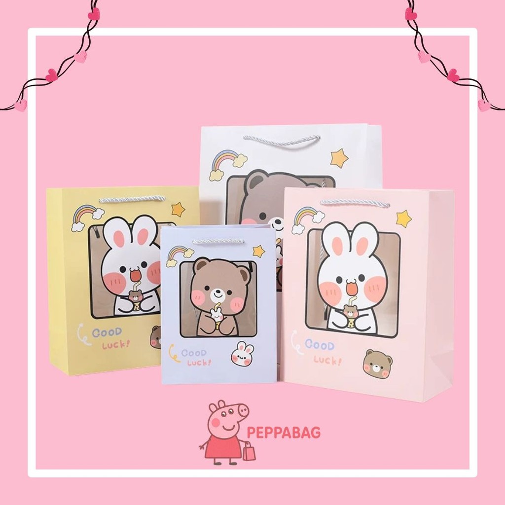 

Goodie Bag Paper Bag Ulang Tahun Anak Bear Tas Bingkisan Rabbit Tas Ultah Souvenir - ES0342