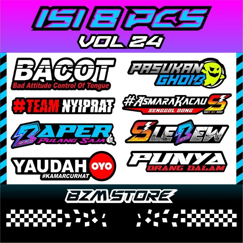 

Stiker Vol24 Isi 8pcs Original