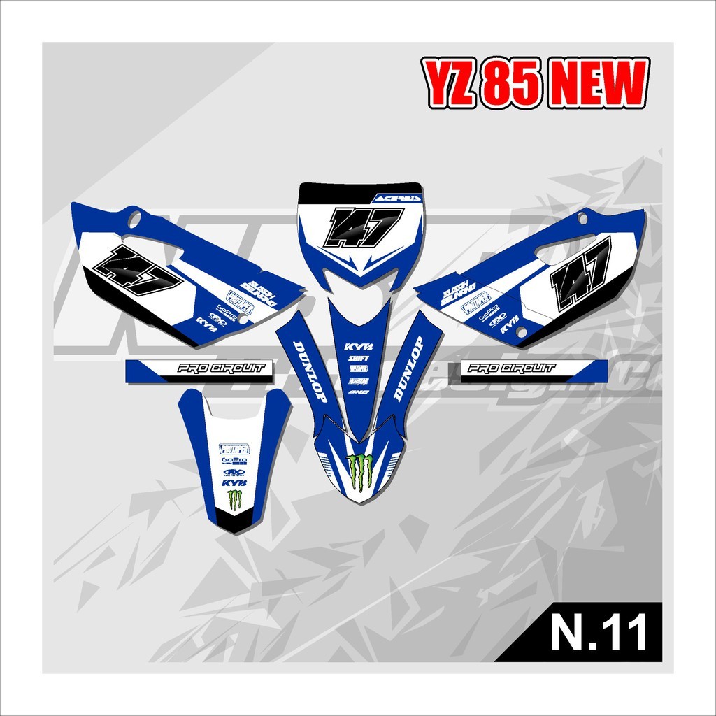 Sticker Striping - Stiker Variasi Decal YZ 85 Motif Racing Terbaru