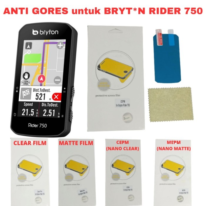 Anti Gores untuk Compatible BRYTON RIDER 750 Screen Protector Pelindung