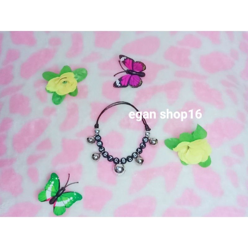 Kalung Kucing custom no HP bahan tali korea anti air