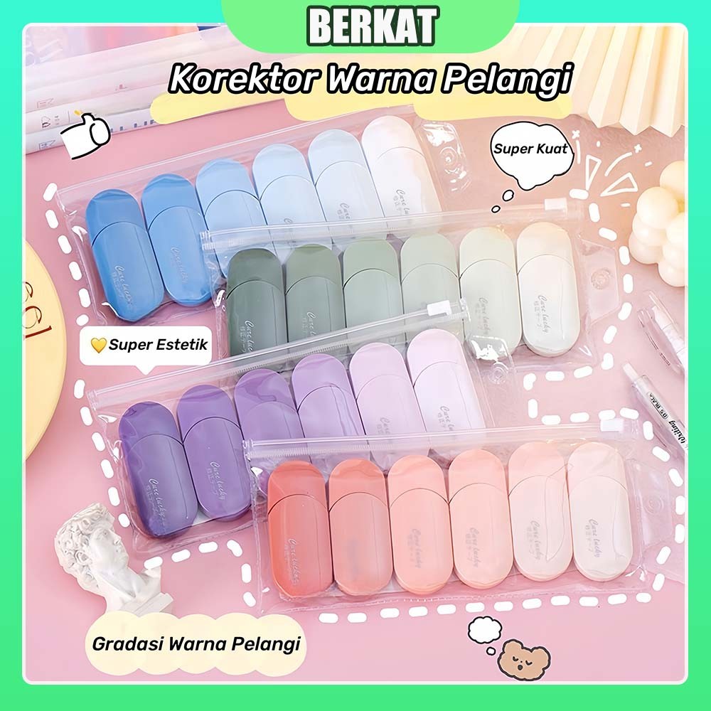 

6PCS / Set Correction Tape / Pita Koreksi 30 Meter / Kertas Correction Tape Lucu Warna Pastel / Correction Tape Aesthetic / Tip Ex Kertas Aesthetic